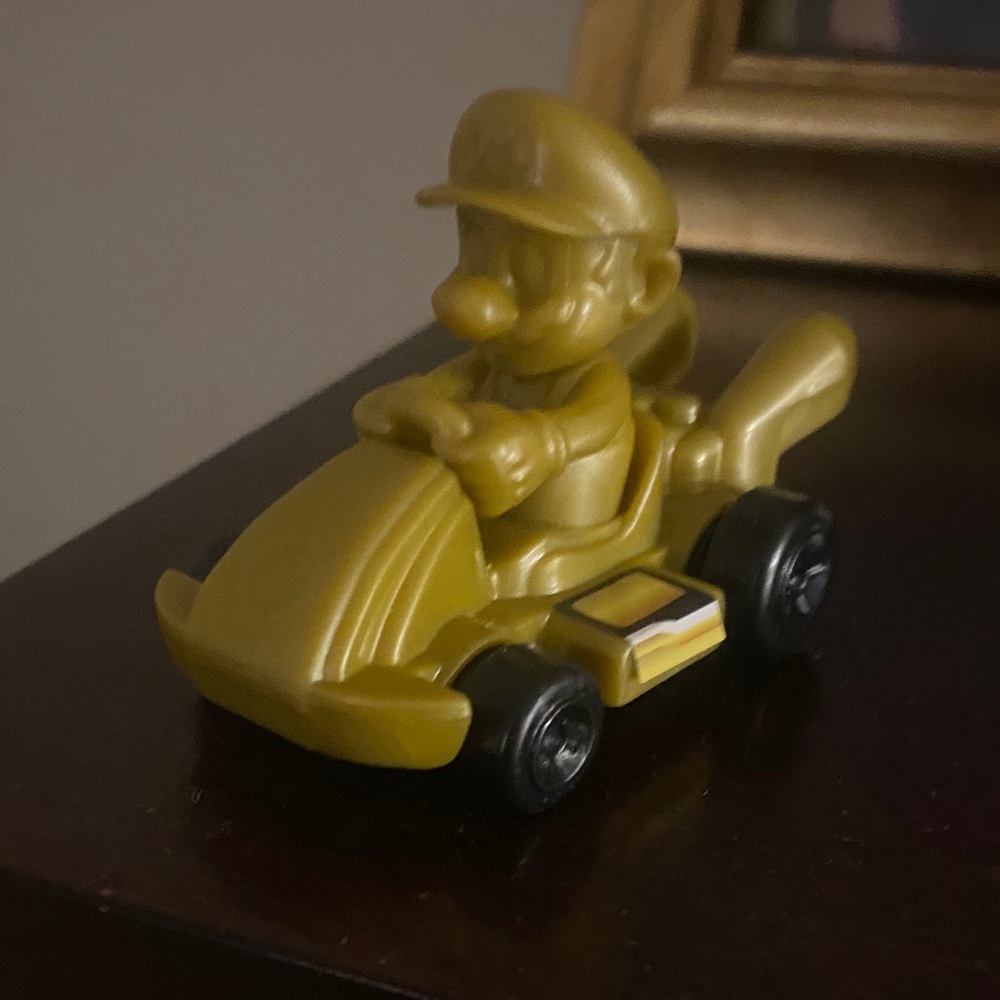 Gold Mario Kart toy from McDonald’s